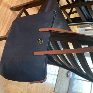 Joy Black leather Tote